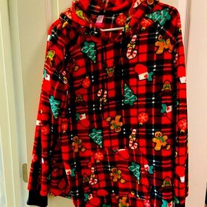 Christmas hooded fleece
